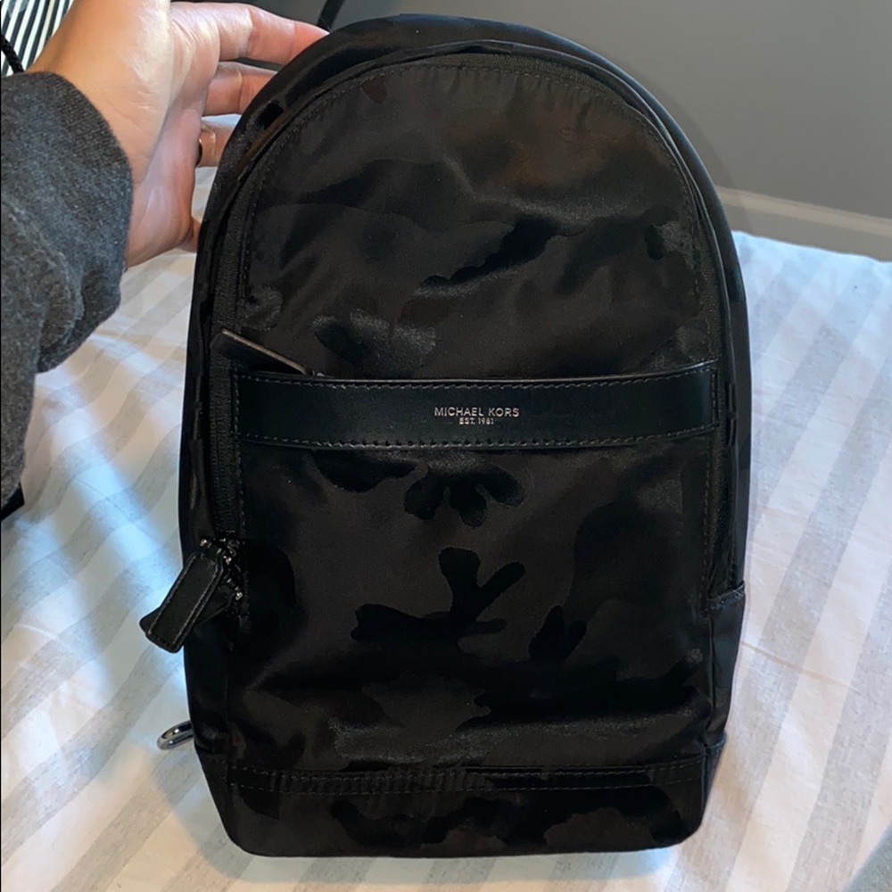 Michael Kors Black on Black Camo CrossBody